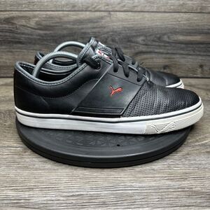 Puma Shoes Men’s Size 9.5 Shoes El Ace Perforated Leather Black Sneakers
